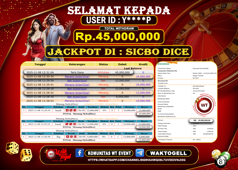 BUKTI PEMBAYARAN CASINO WAKTOGEL